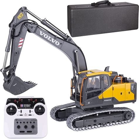 guy stands on mini rc excavator|rc excavators for sale.